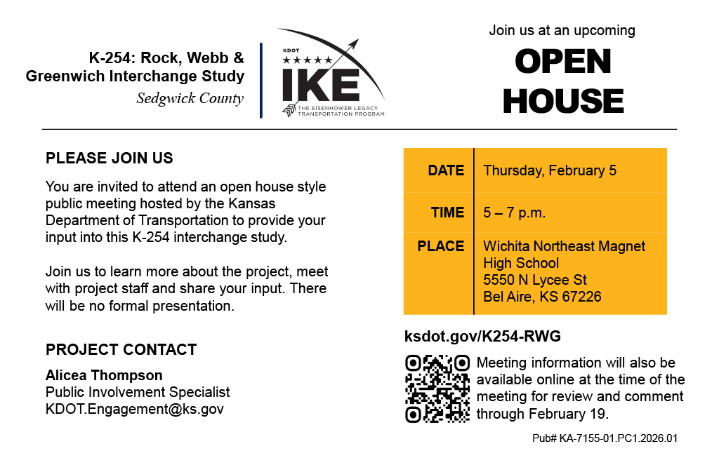K-254: Rock, Webb & Greenwich Interchange Study Open House